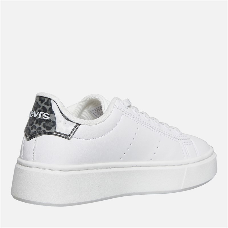 Levi's Girls Evelyn Trainers White/Leopard White/ Leopard - Image 5