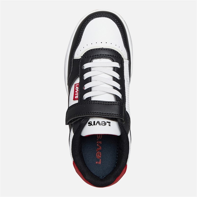 Levi's Boys John Ser Trainers Black/White/Red Black/ White/ Red - Image 4