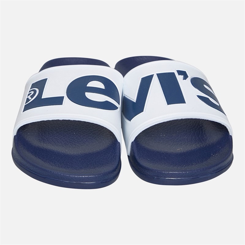 Levi's Kids June Logo Sliders White/Navy White/ Navy - Image 4