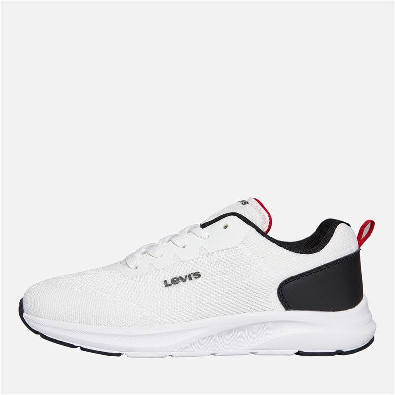 Levi's Junior Boys Hudson Trainers White/Black/Red White/ Black/ Red