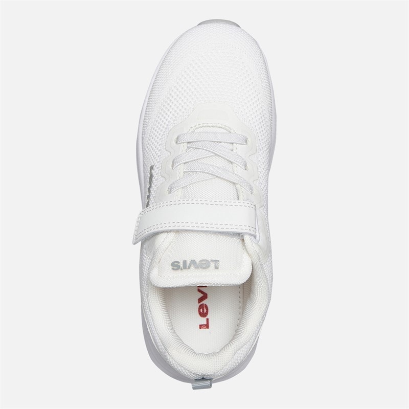 Levi's Girls Hudson Trainers White/Silver White/ Silver - Image 4