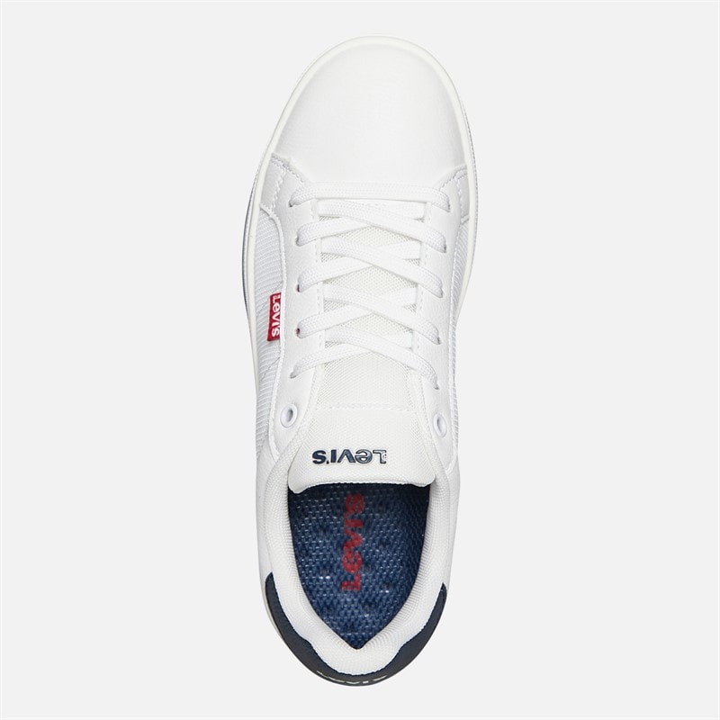 Levi's Junior Boys Piper SR Trainers White/Navy White/ Navy - Image 4