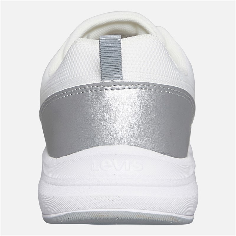 Levi's Junior Girls Hudson Trainers White/Silver White/ Silver - Image 3