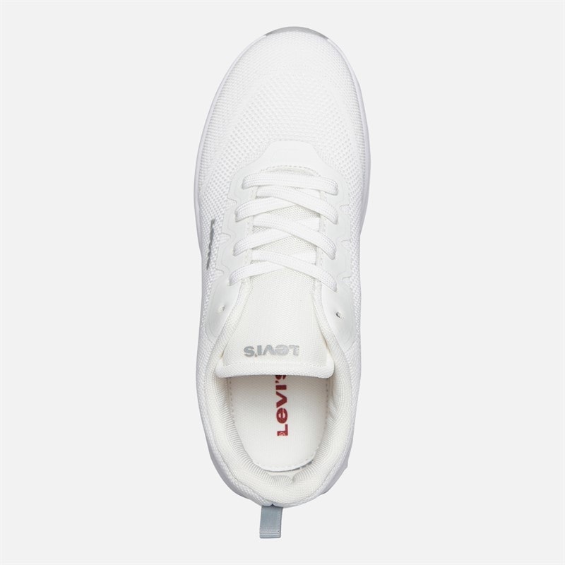 Levi's Junior Girls Hudson Trainers White/Silver White/ Silver - Image 4
