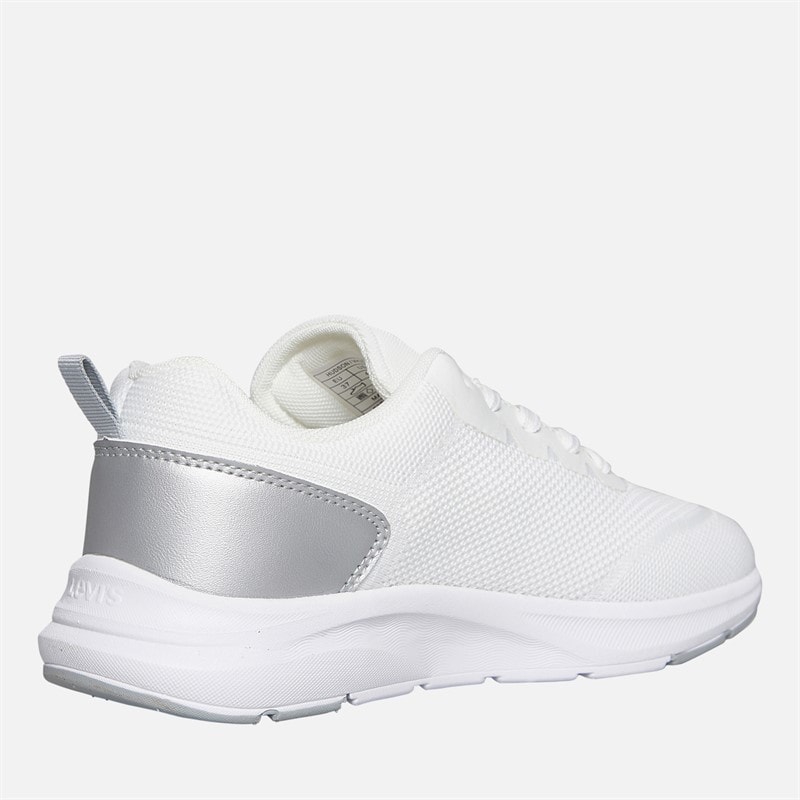 Levi's Junior Girls Hudson Trainers White/Silver White/ Silver - Image 5