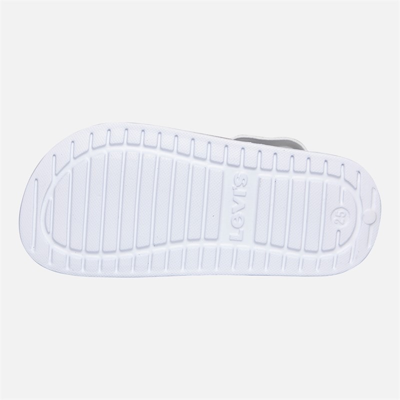 Levi's Infant Girls Pool Mini Strap Sliders Pink Glitter - Image 3