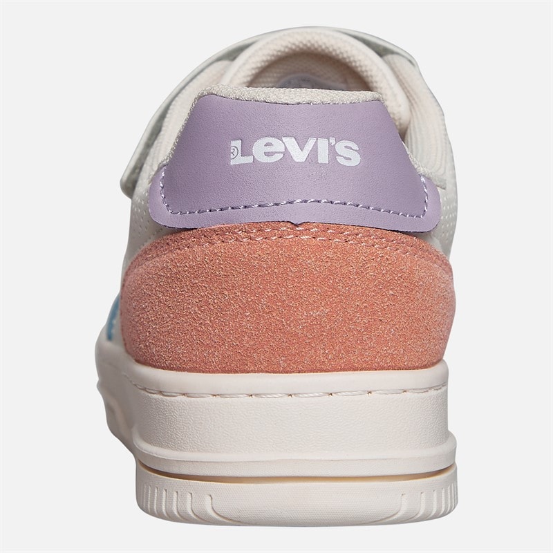 Levi's Girls Maverick Trainers Off White/Blue Off White/ Blue - Image 3