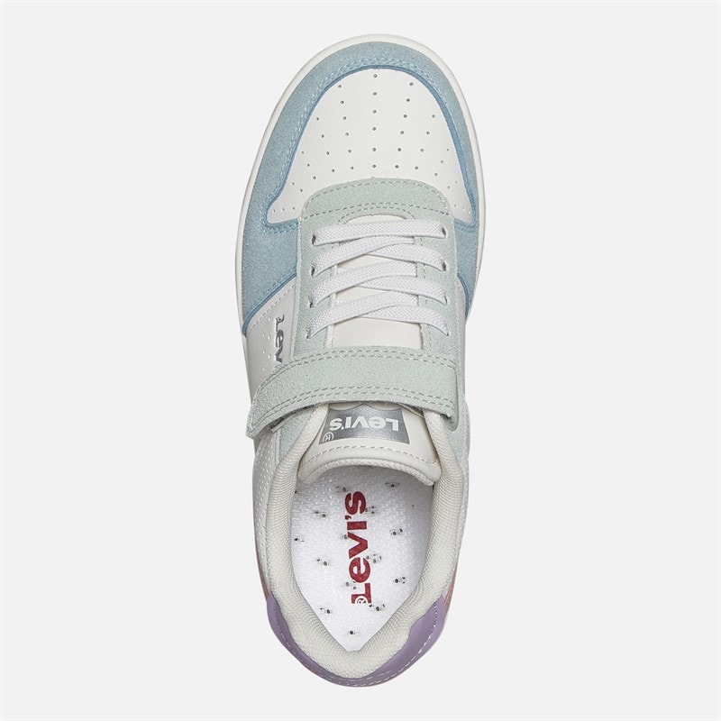 Levi's Girls Maverick Trainers Off White/Blue Off White/ Blue - Image 4