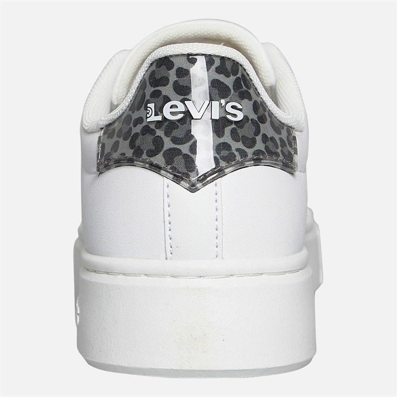 Levi's Junior Girls Evelyn Trainers White/Leopard White/ Leopard - Image 3