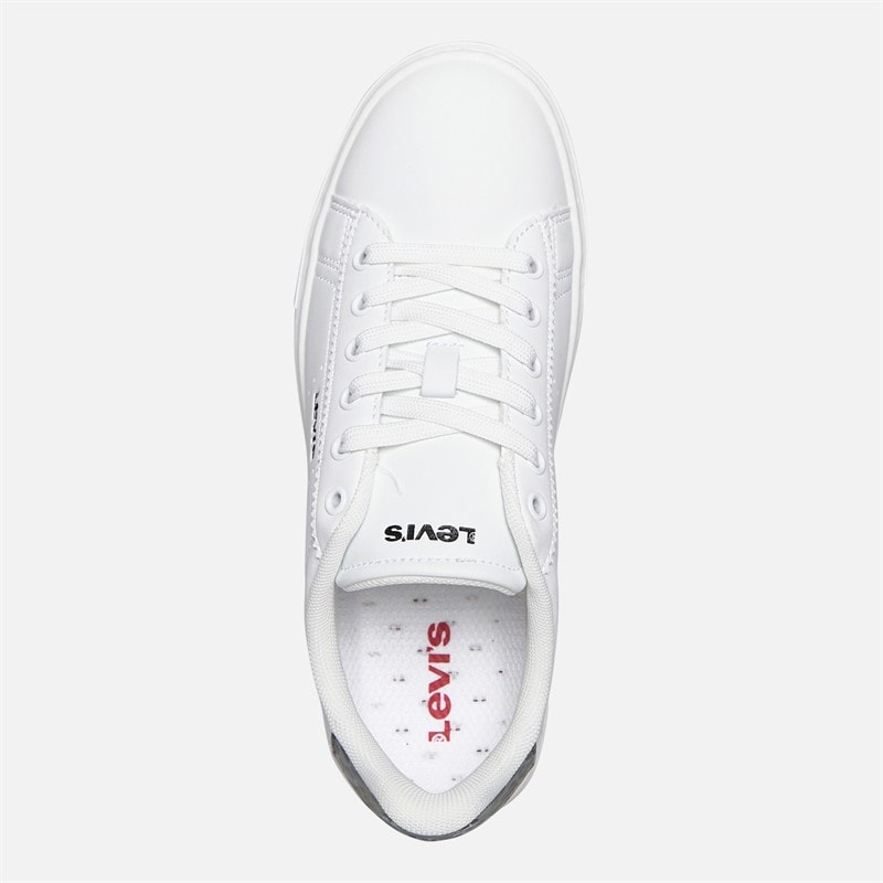 Levi's Junior Girls Evelyn Trainers White/Leopard White/ Leopard - Image 4