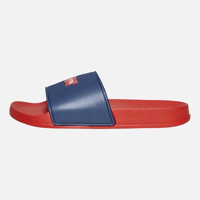 Levi's Junior Boys Pool Sliders Navy/Red Navy/ Red - Image 2