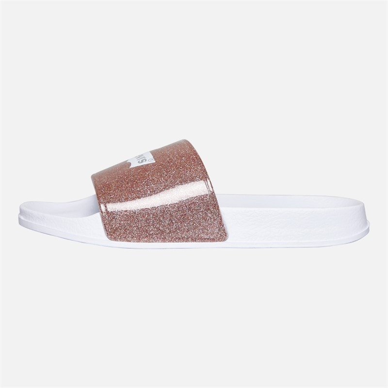 Levi's Junior Girls Pool Sliders Pink Glitter - Image 2