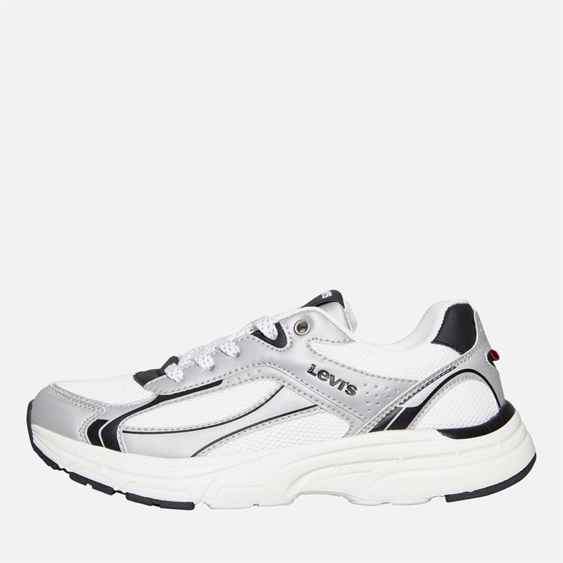 Levi's Junior Curtis Trainers Silver/White/Black Silver/ White/ Black