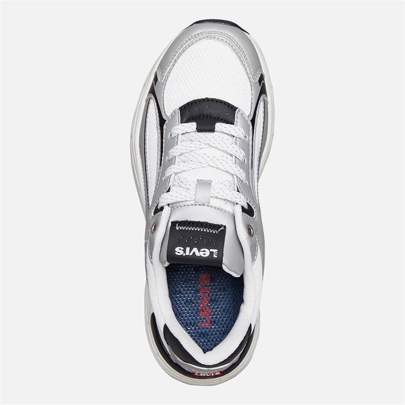 Levi's Junior Curtis Trainers Silver/White/Black Silver/ White/ Black - Image 4