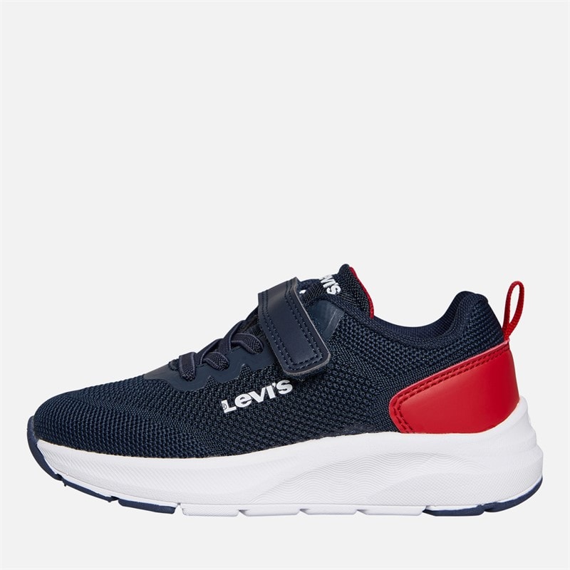 Levi's Boys Hudson Mini Trainers Navy/Red Navy/ Red - Image 1