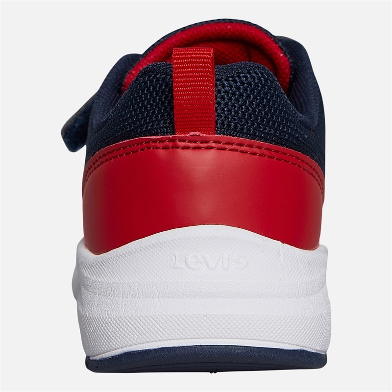 Levi's Boys Hudson Mini Trainers Navy/Red Navy/ Red - Image 3