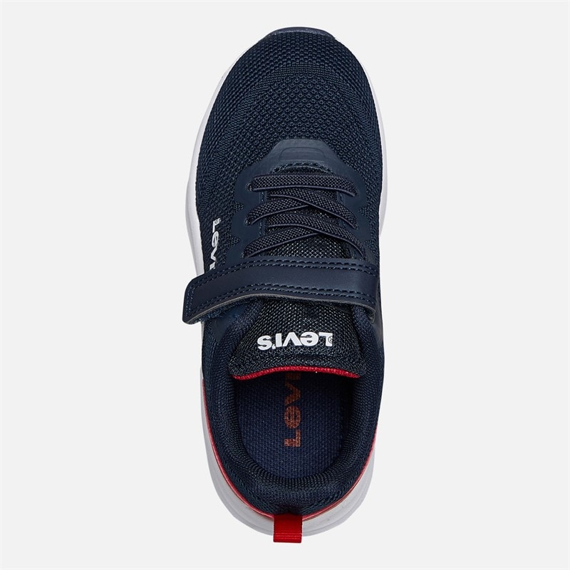 Levi's Boys Hudson Mini Trainers Navy/Red Navy/ Red - Image 4