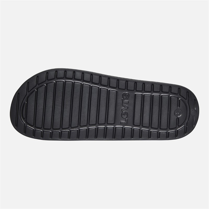 Levi's Junior Girls June Logo Sliders Silver/Black Silver/ Black - Image 3