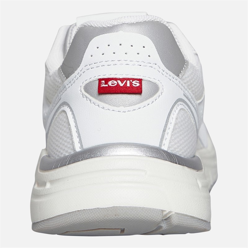 Levi's Junior Curtis Trainers White/Silver White/ Silver - Image 3