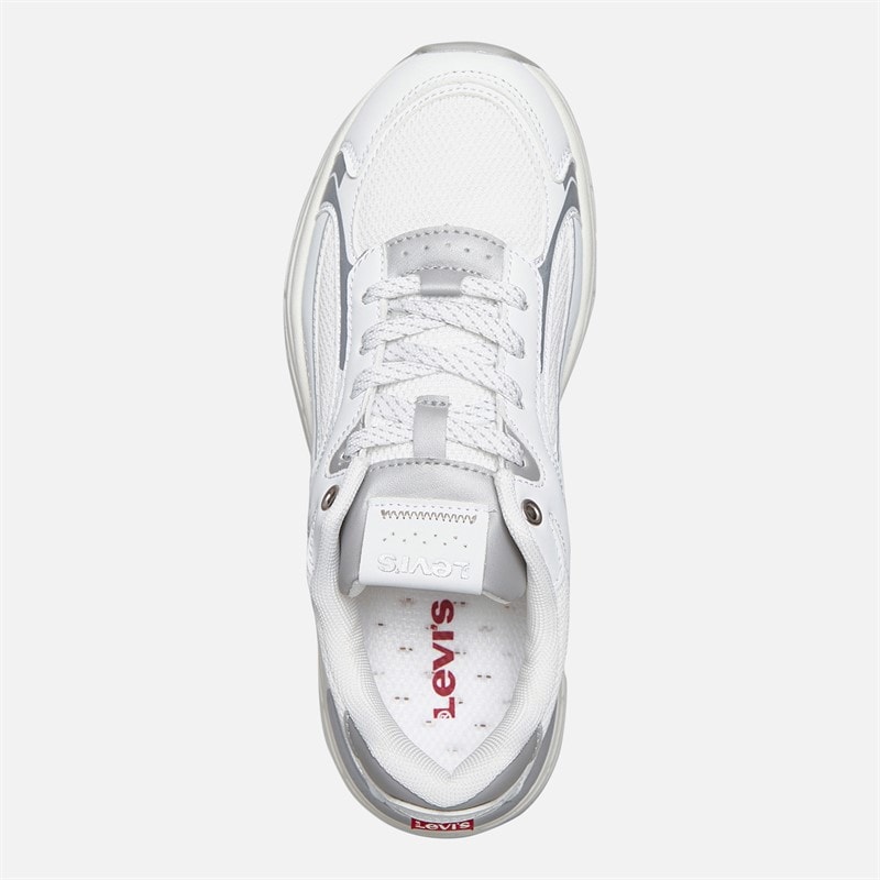Levi's Junior Curtis Trainers White/Silver White/ Silver - Image 4