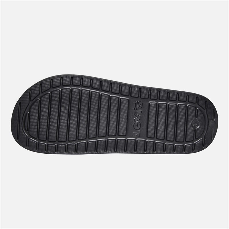 Levi's Junior Girls Pool Sliders Black/Glitter Black/ Glitter - Image 3