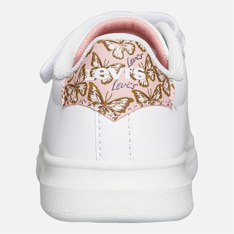 Levi's Infant Girls Evelyn Mini Trainers White/Rose White/ Rose - Image 3