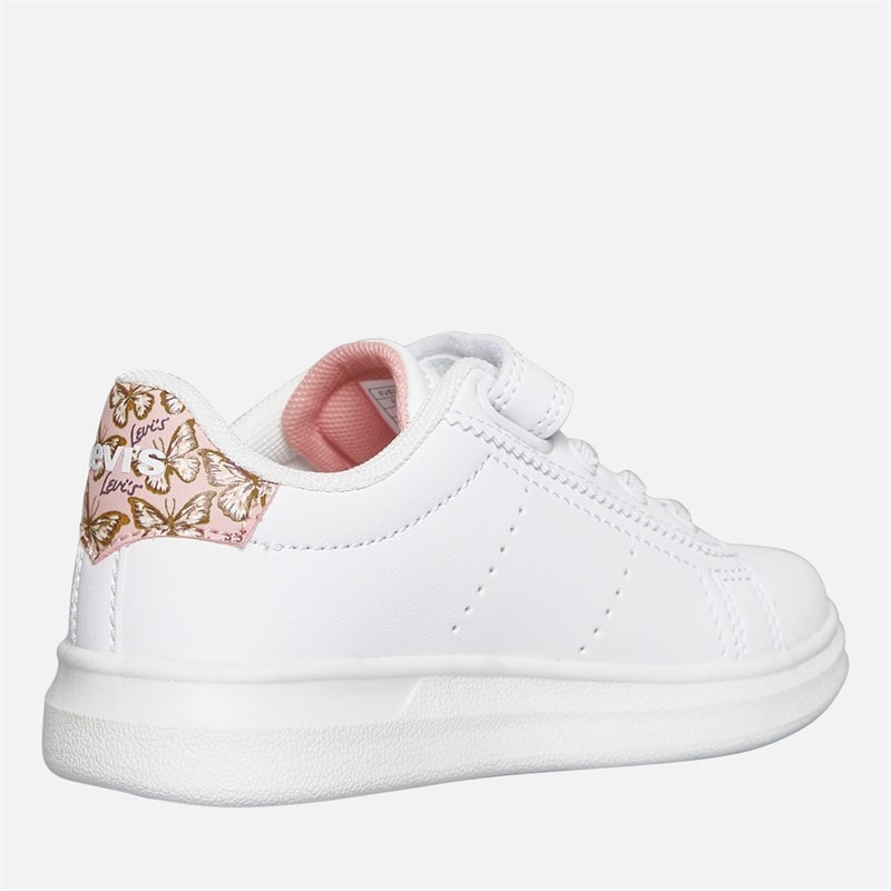 Levi's Infant Girls Evelyn Mini Trainers White/Rose White/ Rose - Image 5