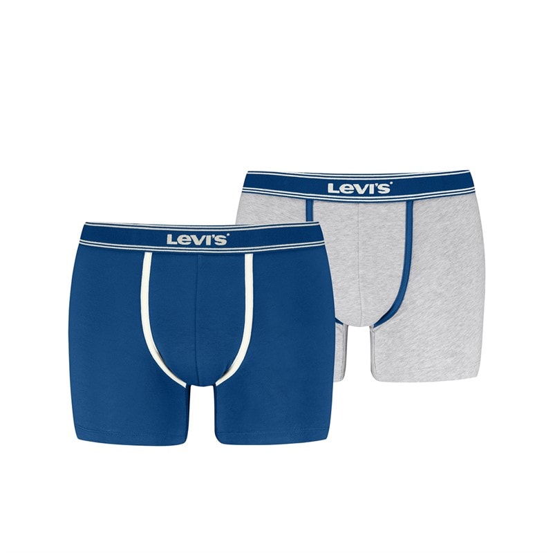 Levi's Mens Levis Remastered Two Pack Boxer Briefs Blue Combo - Image 1
