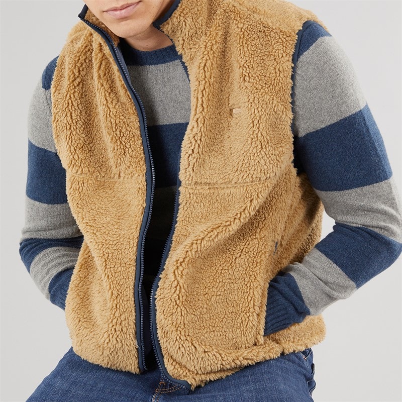 Levi's Mens Summit Sherpa Bodywarmer Harvest Gold - Image 3