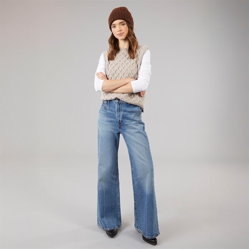 Levi's Womens Ribcage Bell Jeans Next Saturday - Image 4