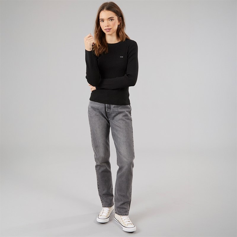 Levi's Womens Ribbed Sweatshirt Caviar - Image 4