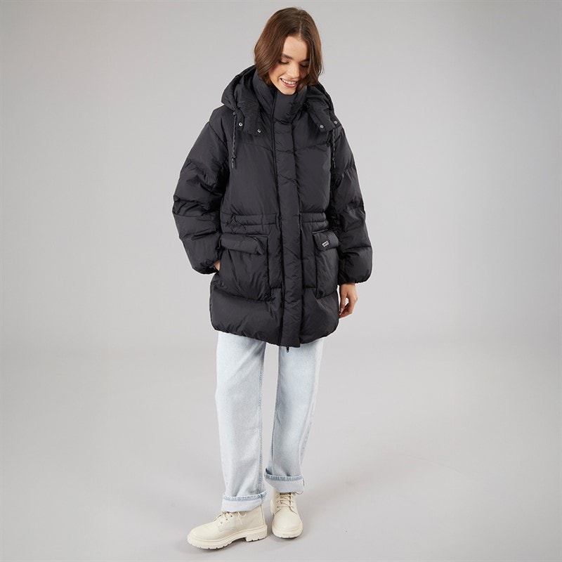 Levi's Womens Western Bubble Puffer Coat Caviar - Image 4