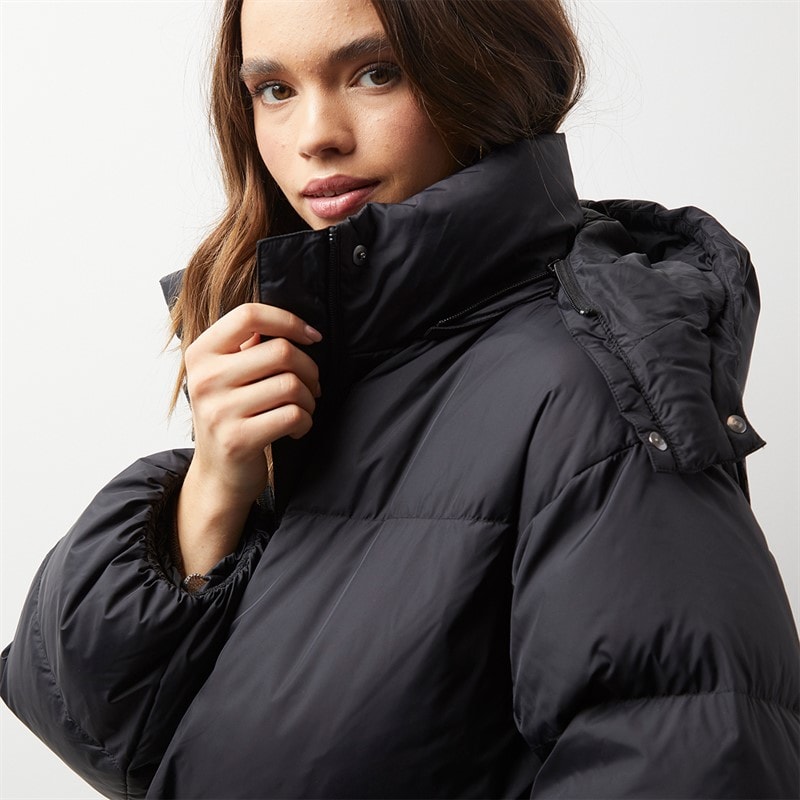 Levi's Womens Western Bubble Puffer Coat Caviar - Image 5