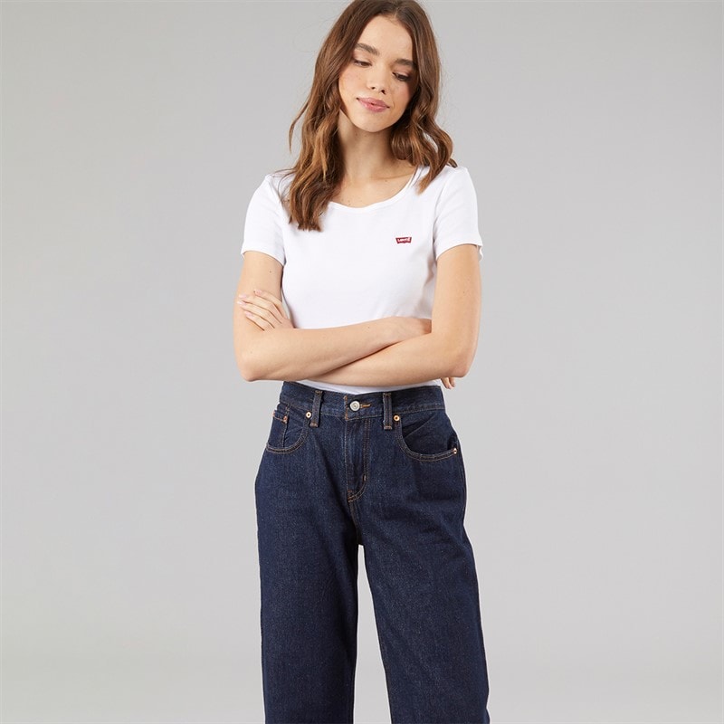 Levi's Womens Low Pro Straight Leg Jeans Shaded View - Image 5