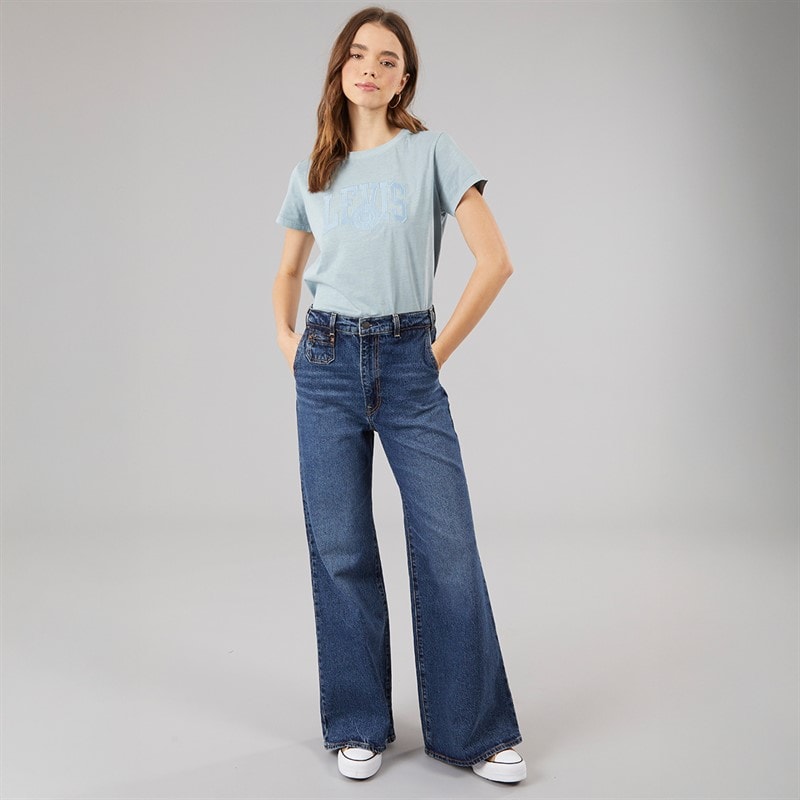 Levi's Womens Ribcage Bell Jeans Moment Of The Month - Image 4