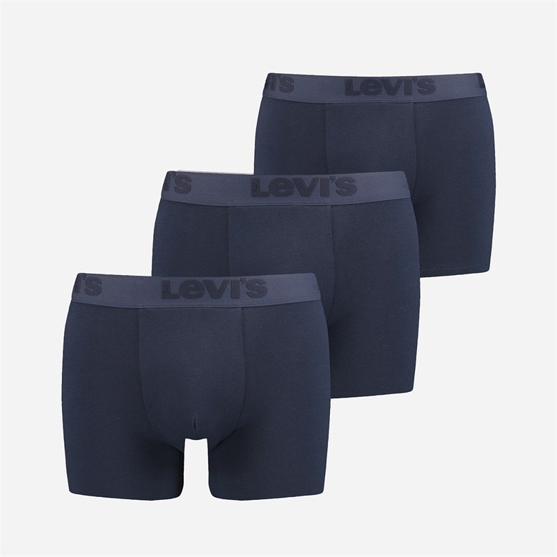 Levi's Mens Premium Three Pack Boxer Briefs Navy - Image 1