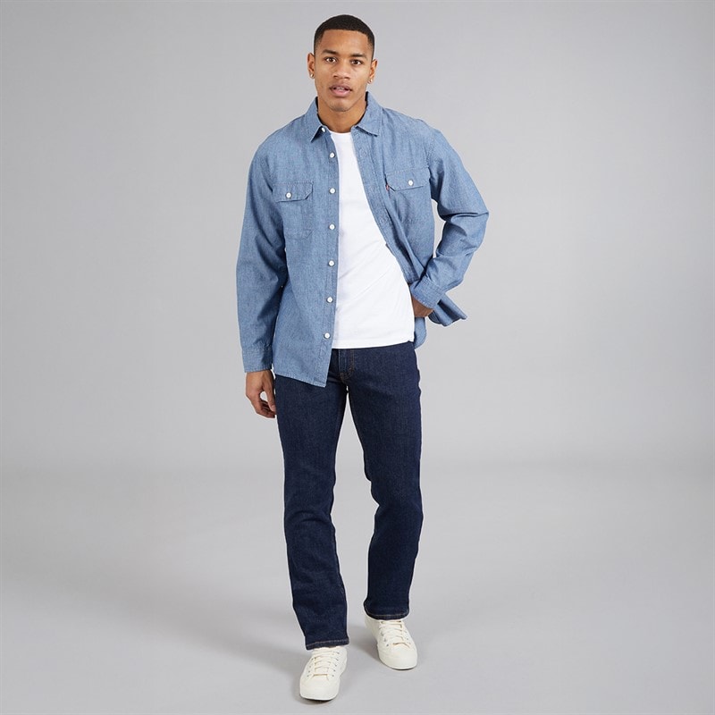 Levi's Mens Classic Worker Overshirt Billie Light Chambray - Image 4