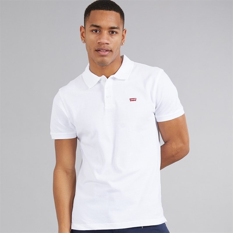 Levi's Mens Housemark Polo Shirt White - Image 1