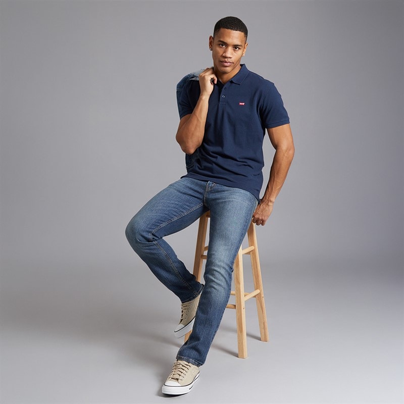Levi's Mens Housemark Polo Shirt Navy Blazer - Image 4