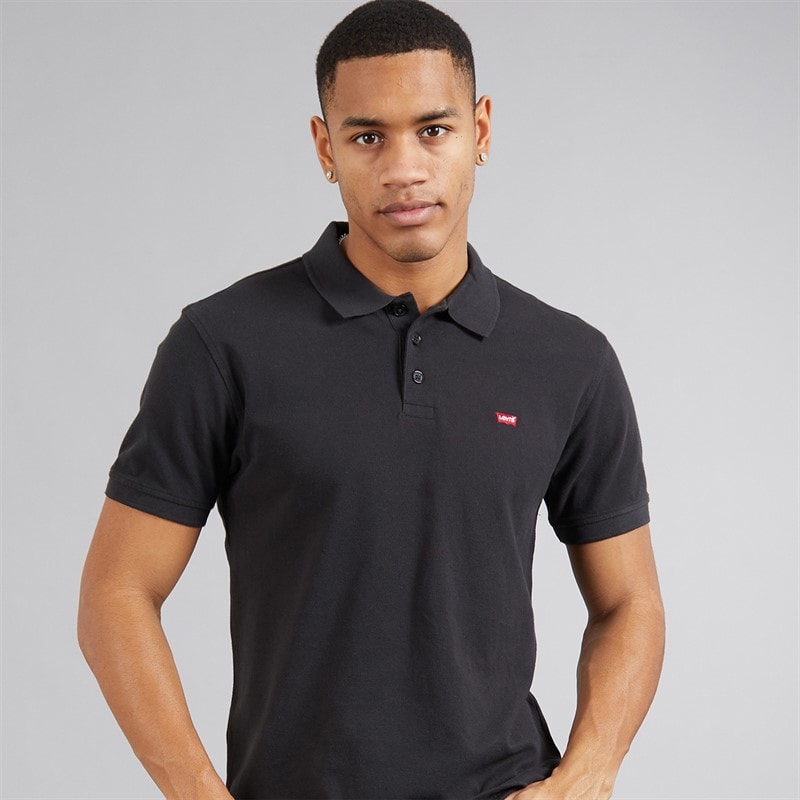 Levi's Mens Housemark Polo Shirt Mineral Black - Image 1