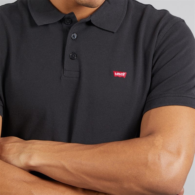Levi's Mens Housemark Polo Shirt Mineral Black - Image 3
