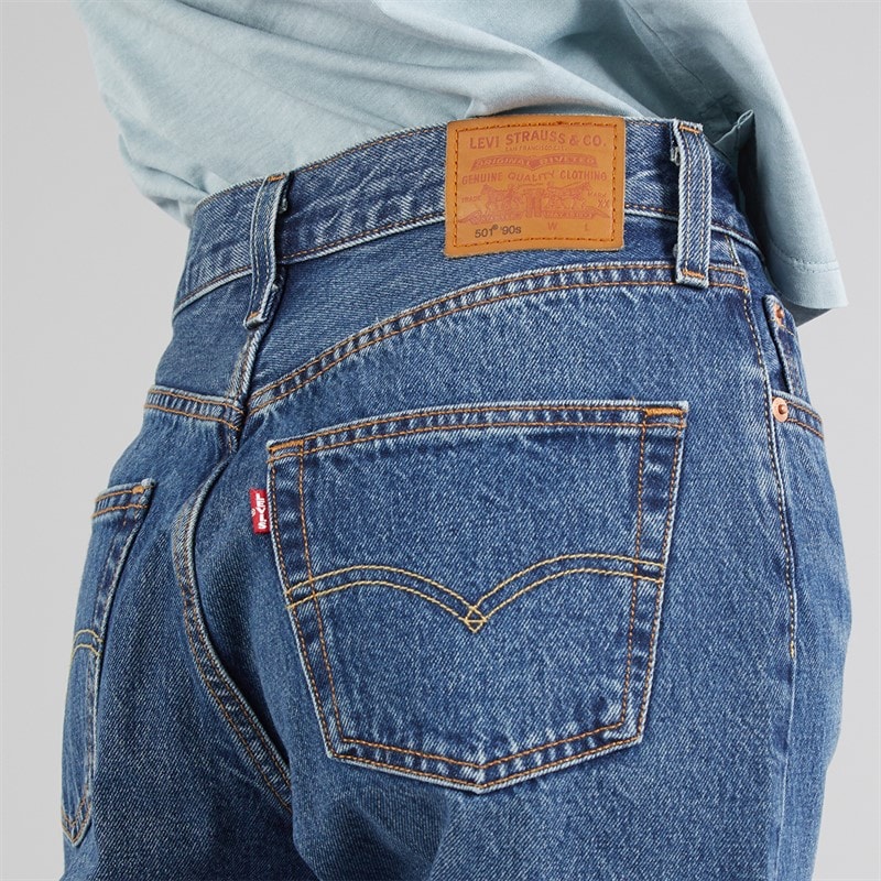 Levi's Womens 501 Straight Fit Jeans Flash Full - Image 3