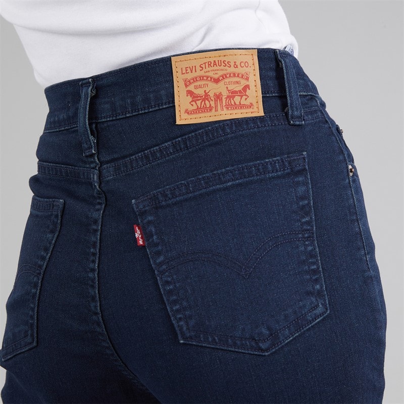 Levi's Womens 724 High Rise Straight Leg Jeans Burnt Bridge - Image 3