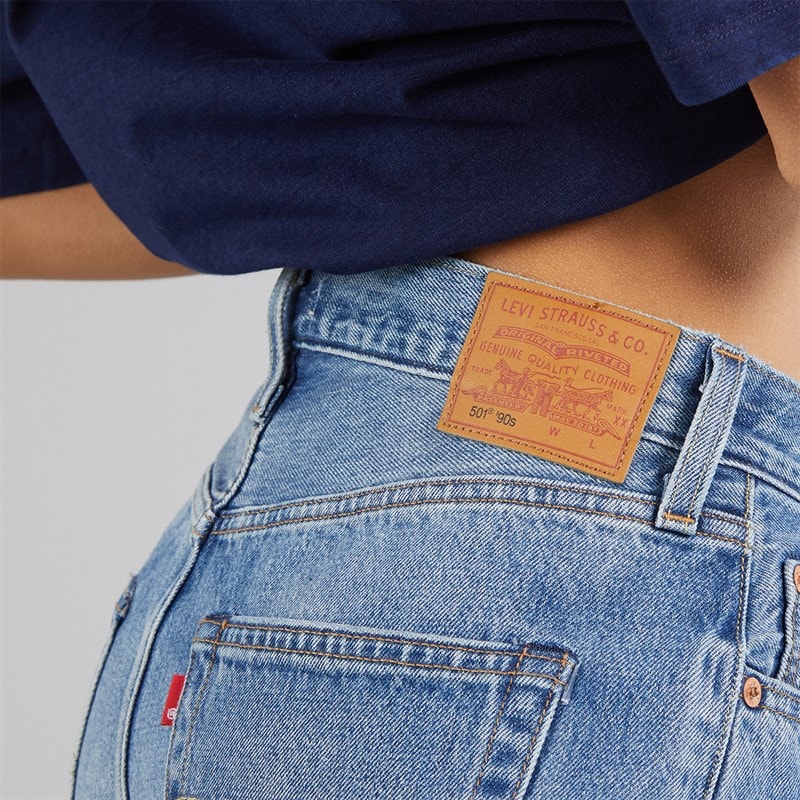 Levi's Womens 501 Straight Fit Jeans Fresh Plan Selvedge - Image 3