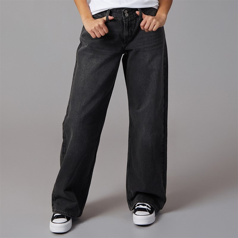 Levi's Womens Superlow Straight Leg Jeans Mic Dropped