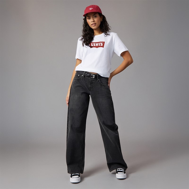 Levi's Womens Superlow Straight Leg Jeans Mic Dropped - Image 4