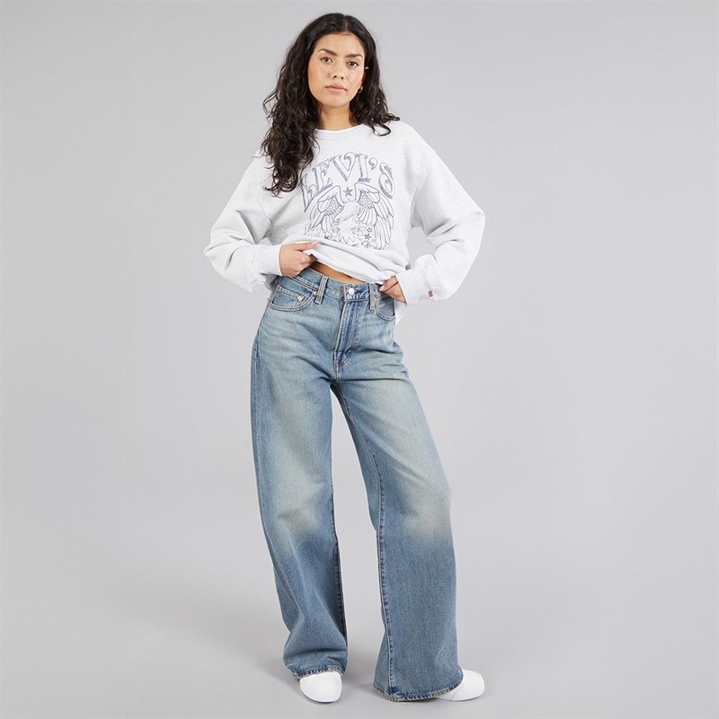 Levi's Womens Graphic Heritage Sweatshirt Orbit Heather - Image 4