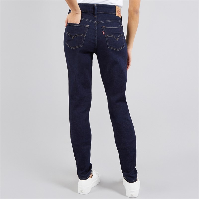 Levi's Womens 711 Double Button Skinny Jeans Cast Shadows - Image 2