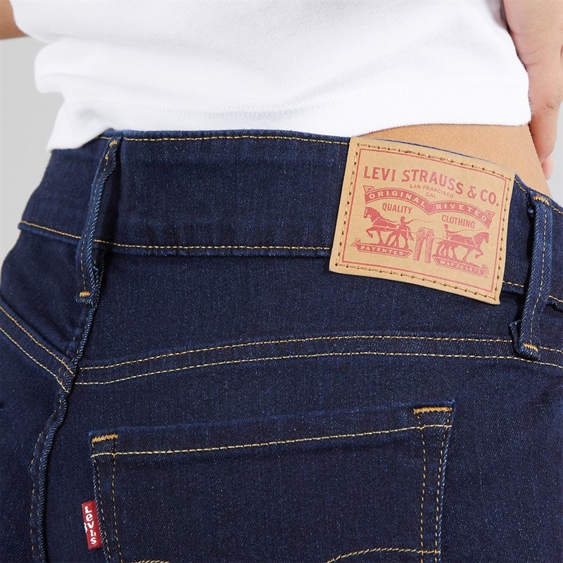 Levi's Womens 711 Double Button Skinny Jeans Cast Shadows - Image 3