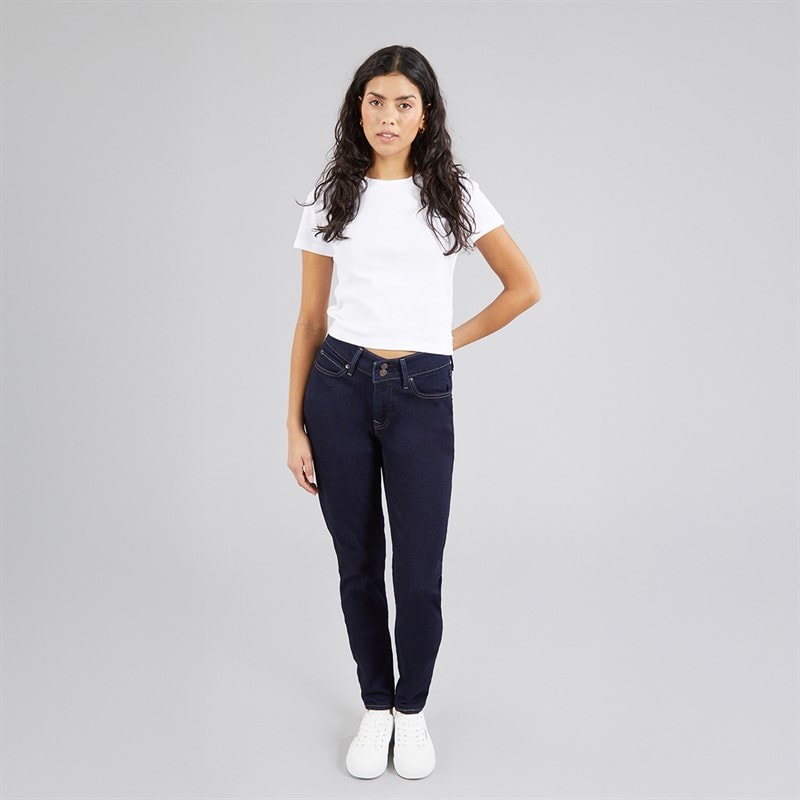 Levi's Womens 711 Double Button Skinny Jeans Cast Shadows - Image 4